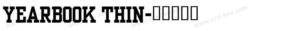Yearbook Thin字体转换